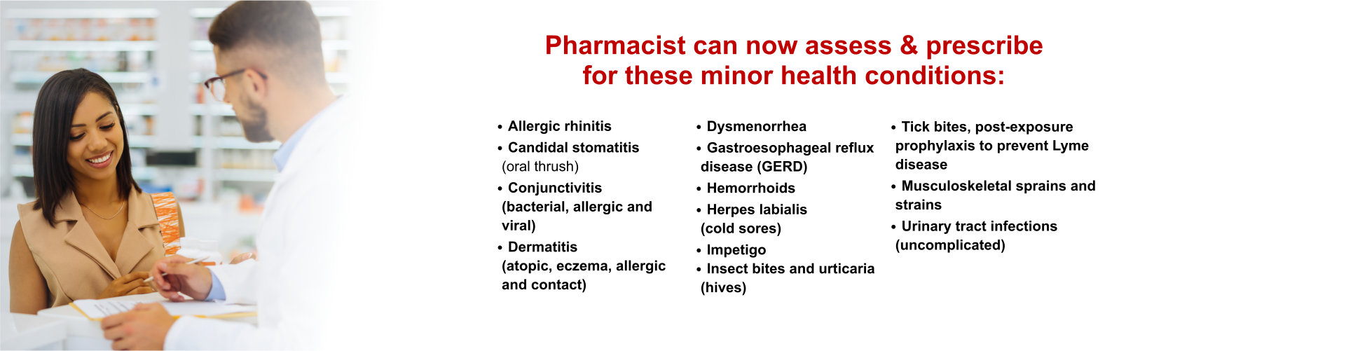 Health Colutions MyRxHealth pharmacy - prescribing pharmacist for minor ailments